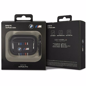 BMW BMAP22SWTK AirPods Pro dėklas juoda/juoda Daugybė Spalvotų Linijų