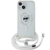 Karl Lagerfeld IML Choupette Head & Cord Magnetinis dėklas iPhone 14 / 13 / 15 - skaidrus