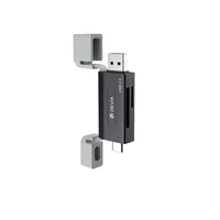 Devia kortelių skaitytuvas 2in1 EL239 USB/USB-C 2.0 juodas