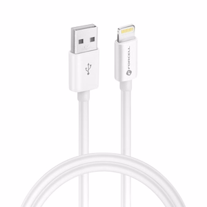 FORCELL F-ENERGY C703 kabelis USB A į Lightning MFi 2,4A 12W 1 m baltas
