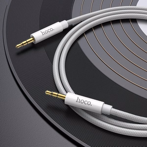 Laidas AUX Jack 3,5 mm į Jack 3,5 mm Hoco 1 m UPA19 sidabrinis