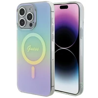 Guess IML Iridescent Magnetinis dėklas telefonui iPhone 15 Pro - turkio
