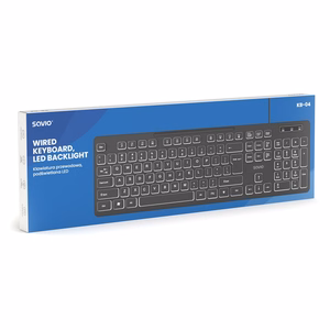 Savio KB-04 Клавиатура USB QWERTY UK чёрная