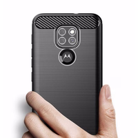CARBON dėklas telefonui MOTOROLA Moto G9 PLAY / E7 PLUS juodas