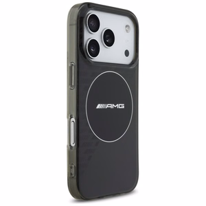 AMG Dvigubo sluoksnio permatomas dūminis magnetinis dėklas telefonui iPhone 17 Pro - juodas