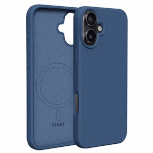 "Etteri" silikoninis magnetinis dėklas "iPhone 16 Plus" 6,7" tamsiai mėlynas