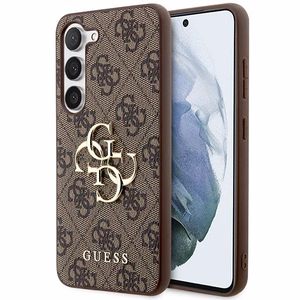 Guess 4G Big Metal Logo dėklas telefonui Samsung Galaxy S24 - rudas