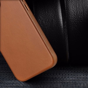 Dux Ducis Naples dėklas iPhone 14 Plus magnetinis odinis dėklas MagSafe rudas