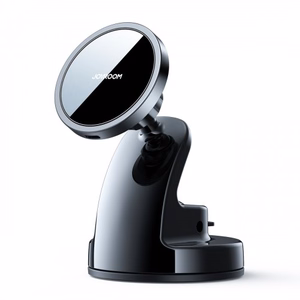 Automobilinis laikiklis Joyroom JR-ZS240 juodas (belaidis įkrovimas 15W) (magnetinis / klijuojantis)