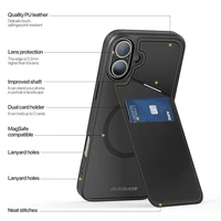 DUX DUCIS dėklas telefonui RAFI II MAG su stovu suderinamas su MagSafe IPHONE 16 Plus juodas