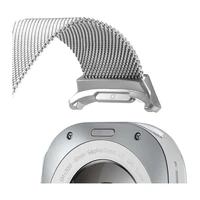 DUX DUCIS laikrodžio dirželis MILANESE nerūdijančio plieno magnetinis 47 mm sidabro spalvos