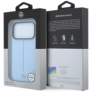 Mercedes Semi Wrap Iconic Line MagSafe odinis dėklas, skirtas iPhone 18 Pro Max / 17 Pro Max, mėlynas