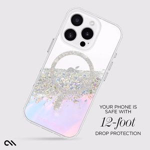 Case-Mate Karat Soap Bubble MagSafe dėklas, skirtas iPhone 16 Pro, vaivorykštinis