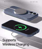 Dėklas Mercury Pure Magsafe Silicon Case Apple iPhone 17 levandos pilka