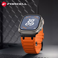 FORCELL F-DESIGN FA06 silikoninis dirželis APPLE laikrodžiui 42 / 44 / 45 / 49 mm baltas