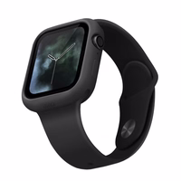 Uniq dėklas Lino Apple Watch Series 4/5/6/SE 40mm - juodas/pilkšvas juodas