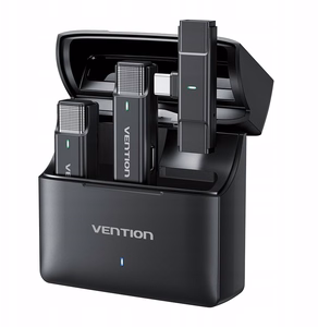 Vention USB-C mikrofonų rinkinys (2 vnt.) + įkrovimo dėklas