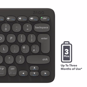 ZAGG Pro klaviatūra 12 colių-Charcoal-UK (belaidis įkrovimas ant kilimėlio)