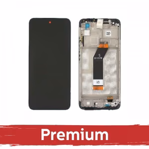 Ekranas skirtas Xiaomi Redmi 10 (2022) juodas su rėmeliu OEM