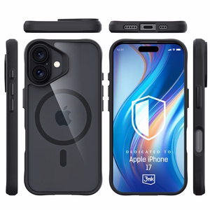 Чехол 3mk Satin Armor MagCase для iPhone 17 - чёрный