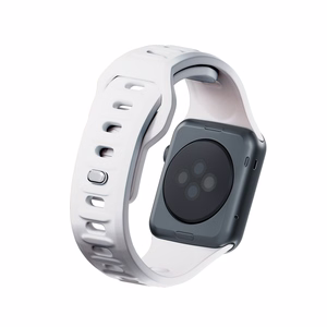 38/40/41/42 mm White (small) - 3mk Silicone Watch Strap for Apple