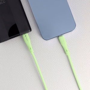 FORCELL F-ENERGY C346 kabelis Type C į Lightning PD 3A 27W Silicone 1 m žalias