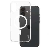 CARE by PanzerGlass Flagship dėklas iPhone 16 Plus 6.7" baltas/baltas magnetinis 1339