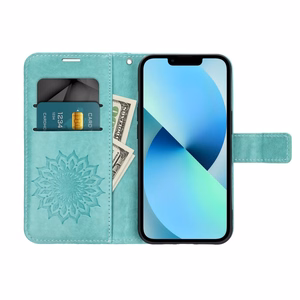 MEZZO Book чехол для iPhone 17 мандала зелёный