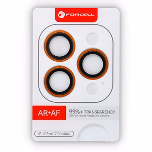 Forcell Premium Kameros objektyvo grūdintas stiklas - skirtas iPhone 17 Pro / 17 Pro Max oranžinis