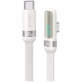Laidas USAMS US-SJ653 PD 100W USB-C/USB-C 1.2m baltas