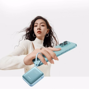 Išorinė baterija POWER BANK Joyroom (JR-PBF27) 10000mAh (1xType-C; 22.5W) + type-C ir lightning laidas, mėlynas