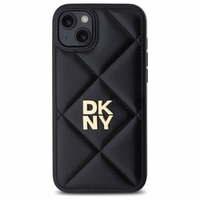 DKNY Quilted Stack Logo dėklas telefonui iPhone 15 Plus - juodas