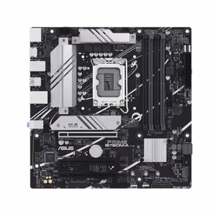 Asus Prime B760M-A-CSM Motherboard, Intel B760, LGA1700, Micro-ATX, DDR5, 4 Slots, 2xM.2