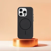 Blizgus magnetinis dėklas suderinamas su MagSafe, skirtas IPHONE 13 PRO, juodas