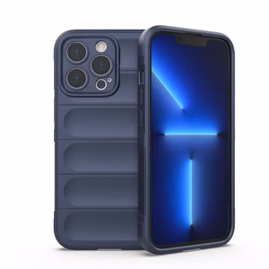 Чехол Magic Shield для iPhone 13 Pro гибкий бронированный тёмно-синий