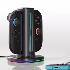 "AmazingThing Thunder Pro PlayDock" įkroviklis "Nintendo Switch 2" valdikliams - juodas