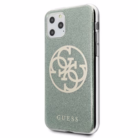 Guess GUHCN65PCUGLKA iPhone 11 Pro Max chaki kietas dėklas 4G Circle Glitter