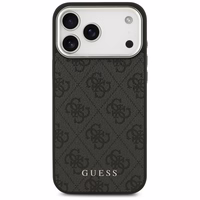 Guess 4G Classic Logo Magnetinis dėklas telefonui iPhone 17 Pro Max - juodas