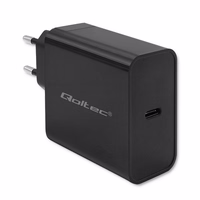 Qoltec 52379 Super greitas PD įkroviklis | 1xUSB-C | 65W | 5-20V | 3-3,25A | Juoda