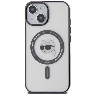 Karl Lagerfeld KLHMP15MHKHNOTK iPhone 15 Plus 6.7" skaidrus kietas dėklas IML Karl's Head MagSafe
