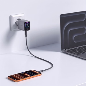 Tech-Protect PowerVision NC45W-GaN 1 prievado sieninis įkroviklis, PD 45W – tamsiai pilkas