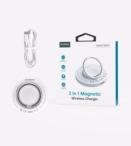 Индуктивное зарядное устройство MagSafe Choetech T603-F с держателем (белый)
