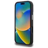 Guess GUHMP16XPGTSPSK iPhone 16 Pro Max 6.3" juodas/juodas kietas dėklas Grained Triangle Magnetinis