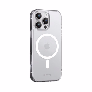 Crong Clear MAG Cover MagSafe dėklas, skirtas iPhone 16 Pro Max, skaidrus