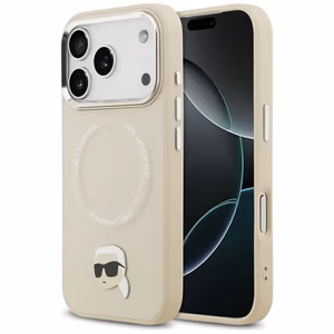 Karl Lagerfeld Karl Pin MagSafe Case for iPhone 17 Pro - Beige