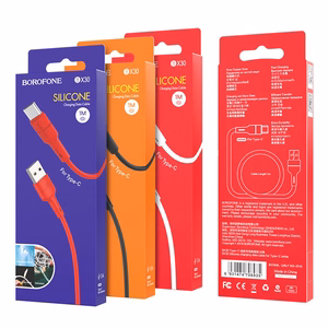 USB kabelis Borofone BX30 Type-C 1.0m silikoninis baltas
