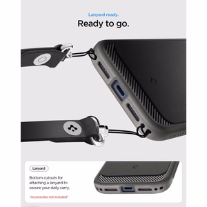 Spigen Rugged Armor MagSafe dėklas, skirtas iPhone 17 Pro / 18 Pro, pilkas