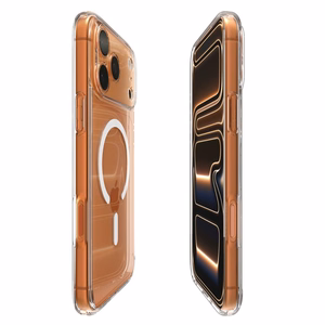 Spigen Ultra Hybrid Magnetinis dėklas telefonui iPhone 17 Pro - skaidrus ir baltas