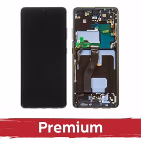 LCD ekranas suderinamas su Samsung G998 S21 Ultra su rėmeliu / Phantom Black / OEM