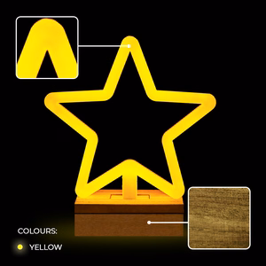 Neon Wood stovas LED STAR šiltai baltas FLNW04 Forever Light
